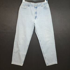 Vintage 90s Levi's 550 Relaxed Fit Tapered Leg Size 16 Light Wash 100% Cotton